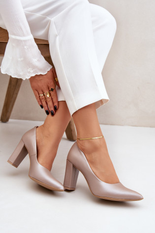 Satin Pumps Lewski Batai 2453 Beige