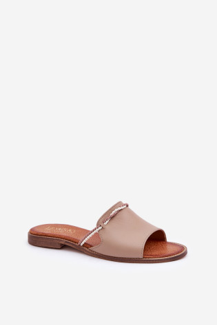 Odiniai Flip-Flops Lewski batai 3047 Tamsiai smėlio spalvos 2