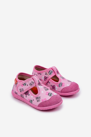 Milami vaikiškos Velcro šlepetės Zebra Pink Jasimrra 2