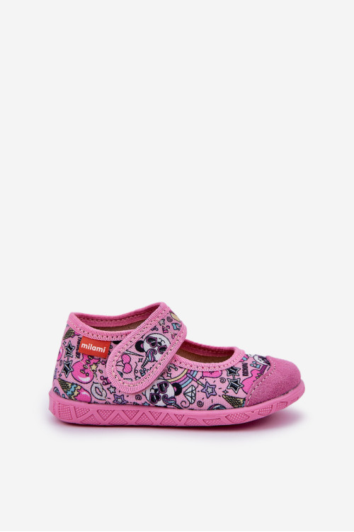 Milami vaikiškos Velcro šlepetės su Pandas Pink Esnia