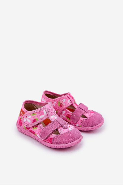 Milami Vaikiškos Velcro šlepetės Braškių Rožinė Reathiana