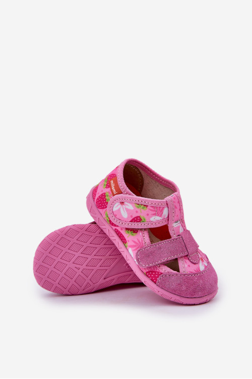 Milami Vaikiškos Velcro šlepetės Braškių Rožinė Reathiana