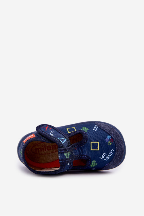 Milami vaikiškos šlepetės Elastinės Velcro Tamsiai mėlynos spalvos Ambette