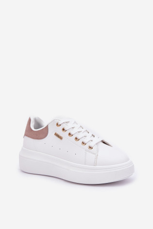 Moteriški sportbačiai ant platformos Eco Leather White Lelandine 2