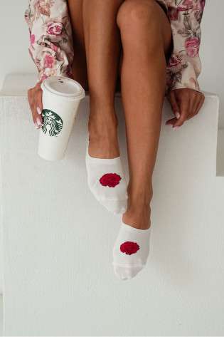 Mikro kojinės moterims Cotton Rose Ecru