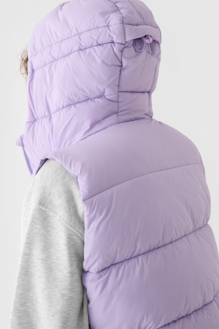 Pūkinė liemenė su gobtuvu 4F violetinė 3