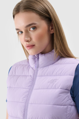 Pūkinė liemenė su aukšta apykakle 4F violetinė 3