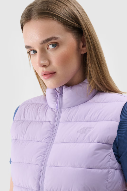 Pūkinė liemenė su aukšta apykakle 4F violetinė 3