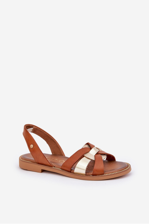 Zazoo 40382 Moteriški odiniai sandalai, rudi
