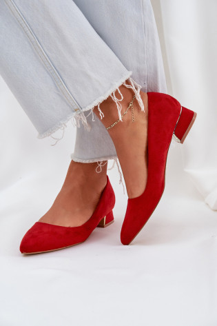 Žemakulniai smailūs pirštai Pumps Red Terilara