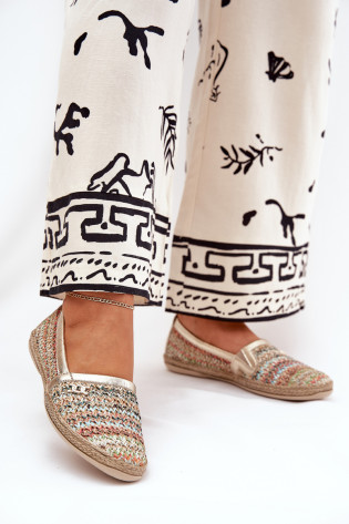 Elegantiškos odinės espadrilės su pynimu Zazoo 10178 Daugiaspalvis