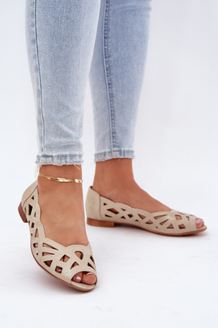 Open Toe Balerina Gold Calgis