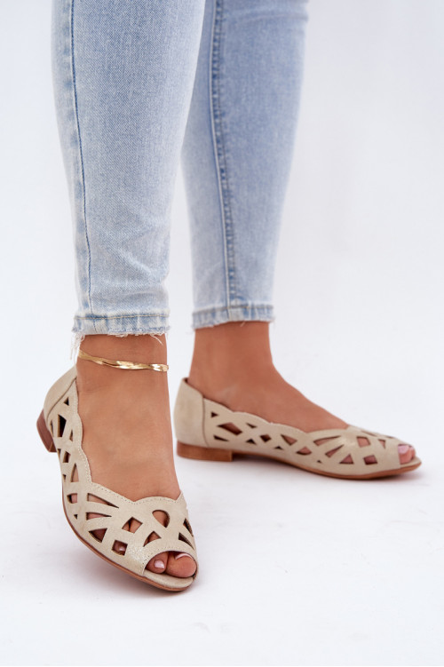 Open Toe Balerina Gold Calgis