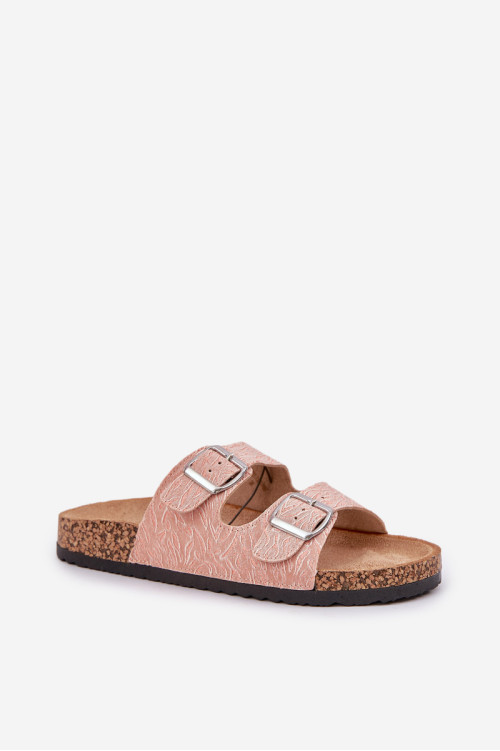 Audinys Flip-Flops su kamštiniais padais su sagtimis Pink Atera
