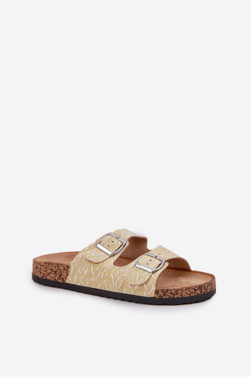 Audinys Flip-Flops kamštiniais padais su sagtimis Geltona Atera