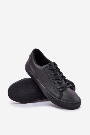 Vyriški klasikiniai žemi sportbačiai Eco Leather Big Star NN174252 juodi