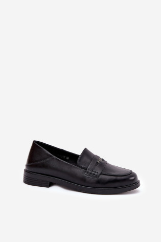 Elegantiški moteriški mokasinai, pagaminti iš natūralios odos Vinceza 18100 Black 2