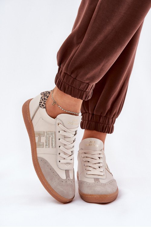 Odiniai sportiniai bateliai Moteriški Panther CheBello 4640 Beige