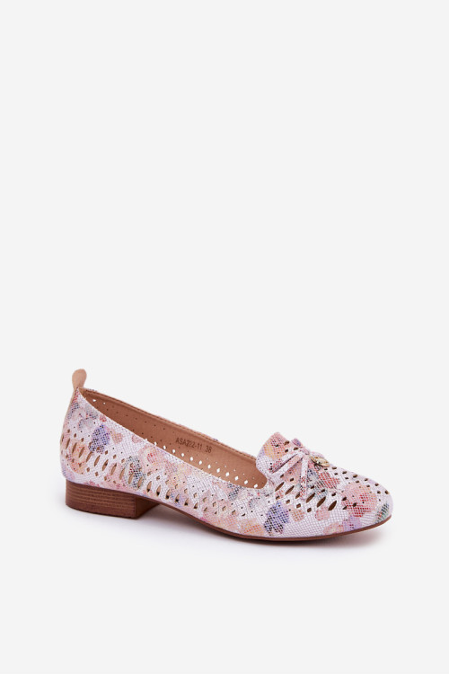 Ažūrinės balerinos su lanku gėlėmis Eco Suede Multicolor Amepitrea