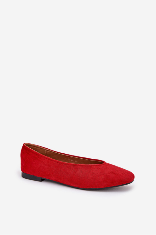 Klasikiniai raudoni Osallin Eco Suede baleto buteliai