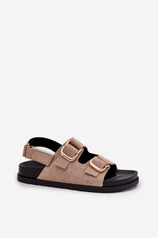 Moteriški sandalai su sagtimis Beige Seladith