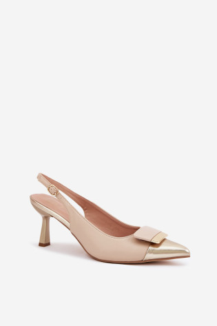 Elegantiški kulniukai su dekoracija Eco Leather Beige Ottoles 2