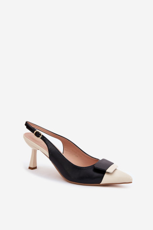 Elegantiški kulniukai su dekoracija Eco Leather Black Ottoles 2