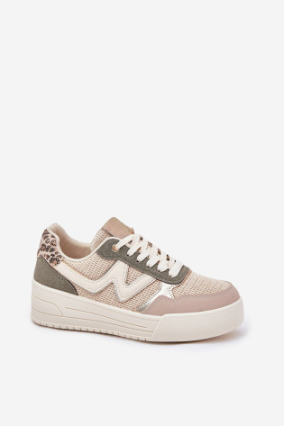 Moteriški sportiniai batai ant platformos Leopard Green Lorori 2