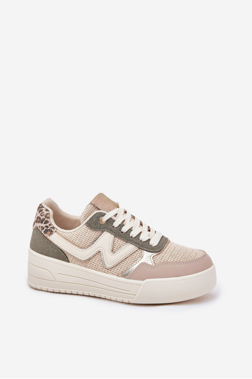 Moteriški sportiniai batai ant platformos Leopard Green Lorori