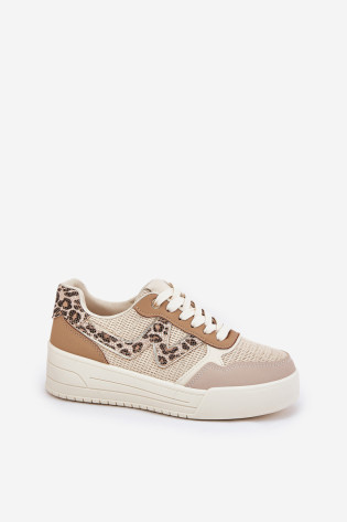 Moteriški sportiniai batai ant platformos Leopard Khaki Loorori 2