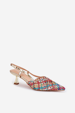 Smailus pirštas atviras kulnas Stilettos Multicolor Umirana 2