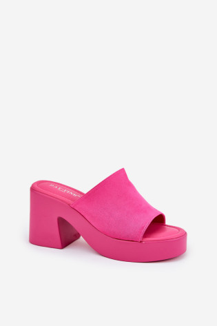 Moteriškos šlepetės su kulnu ir platforma Fuchsia Omeisa 2