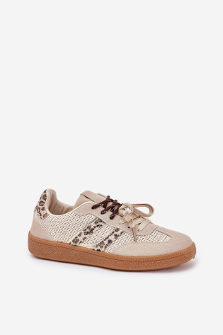 Moteriški sportbačiai su dvigubais raišteliais Leopard Beige Ollabes 2