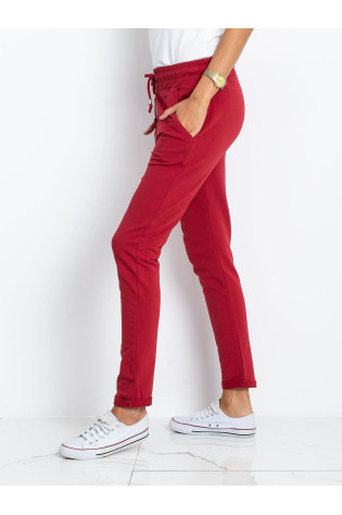 Sportinės kelnės-RV-DR-3698.09X-bordo 2