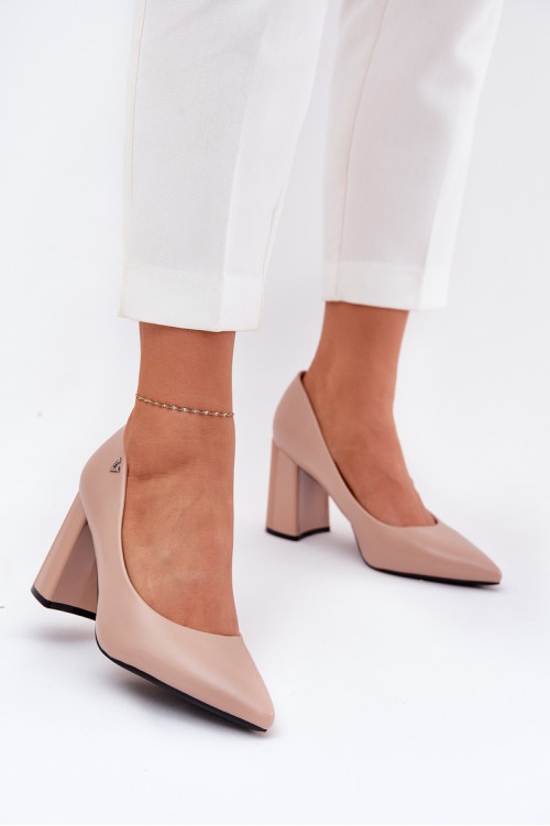 Elegantiški siurbliai ant kulno Vinceza 62220 smėlio spalvos
