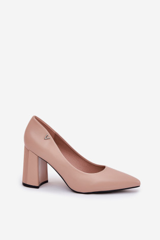 Elegantiški siurbliai ant kulno Vinceza 62220 smėlio spalvos 2