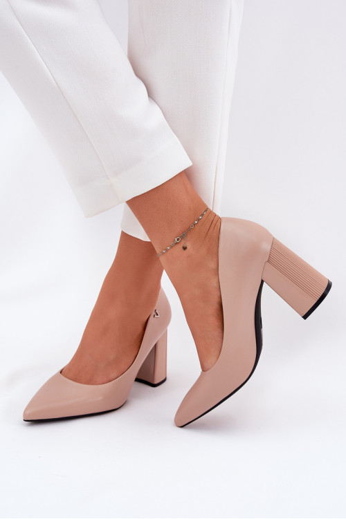 Elegantiški siurbliai ant kulno Vinceza 62220 smėlio spalvos