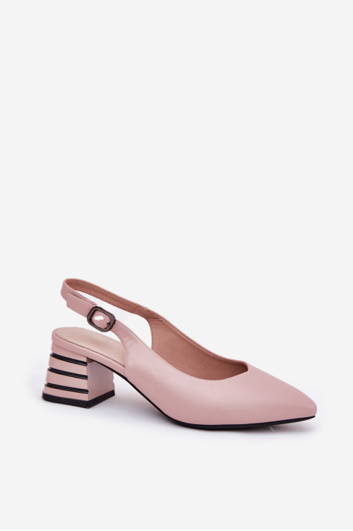 Moteriškos aukštakulnės basutės smailiais pirštais Vinceza 62217 Dirty Pink