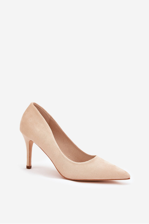 Eco Suede Heels Beige Vannith