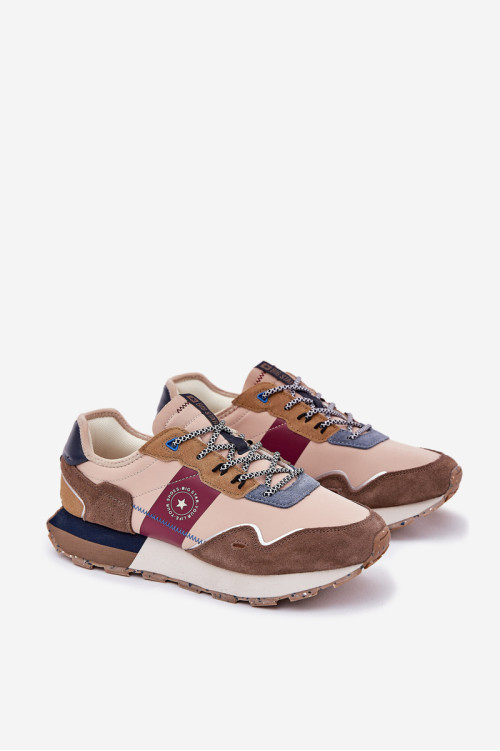 Zomšiniai vyriški sportbačiai ant platformos Big Star RR174475 Hi-Poly System Beige