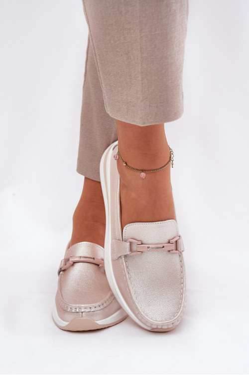 Moteriški odiniai mokasinai S.Barski GR51-598 Pearl Pink