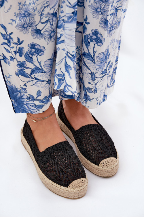 Moteriškos espadrilės ant platformos Vinceza 17392 juodos