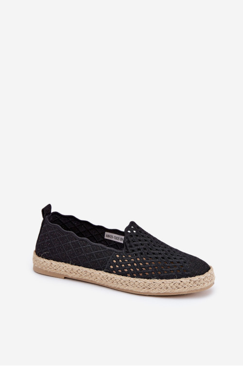 Moteriškos espadrilės su pynėmis Vinceza 13625 juoda