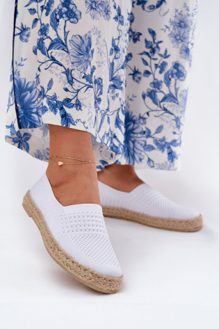 Moteriškos espadrilės su pynėmis Vinceza 13624 Balta