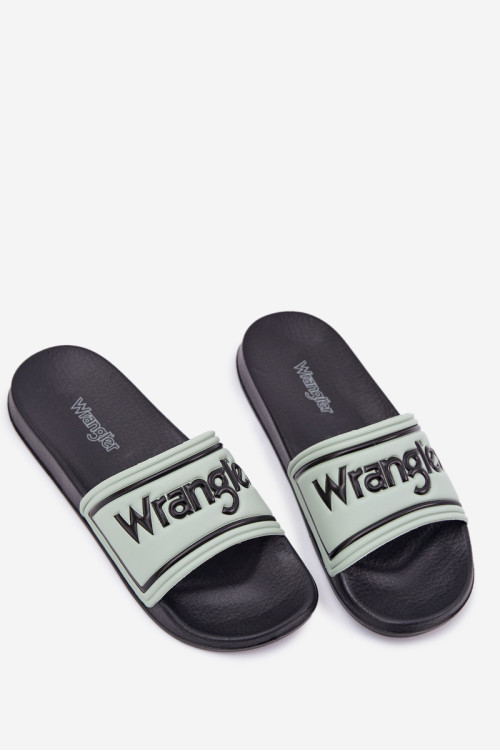 Vyriškos šlepetės WRANGLER AVERELL SLIDER MEN LOW 20251042.52D Šviesiai žalia