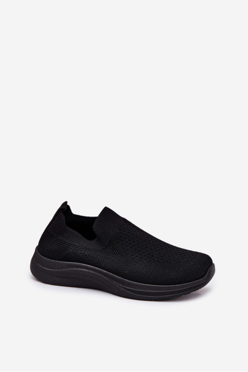 Audiniai Slip-on sportiniai batai, moteriški juodi Astusa