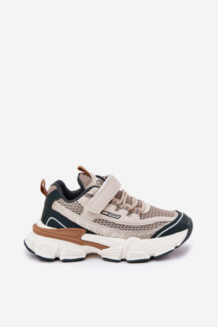 Sneakers Sportiniai batai vaikams su Velcro Beige Ronivelle
