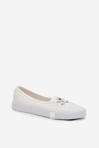 Sportbačiai Moteriški sportbačiai su siuvinėjimu Lee Cooper LCW-25-31-3447L balti 2