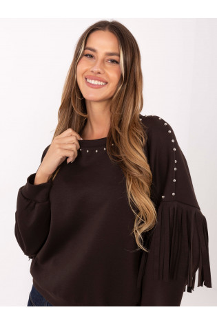 Džemperis, tamsiai rudas