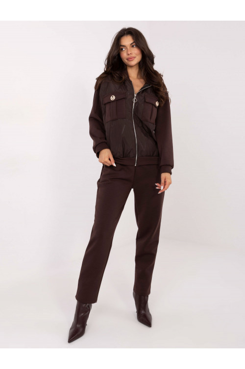 Komplektas, tamsiai rudas